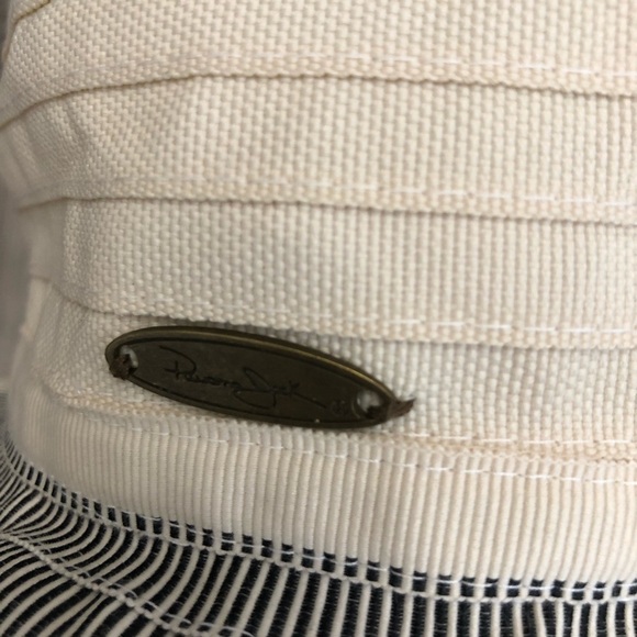 Panama Jack Cream Wide-Brimmed‎ Sun Hat with Wavy Edges - Picture 2 of 6